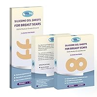 Breast Scar Treatment After Surgery Supplies Must Haves- Breast Augmentation Post Surgery Supplies - Silicone Scar Sheets - Breast Reduction After Surgery Needs (2PCS-ANCHOR) (2PCS - AREOLA)