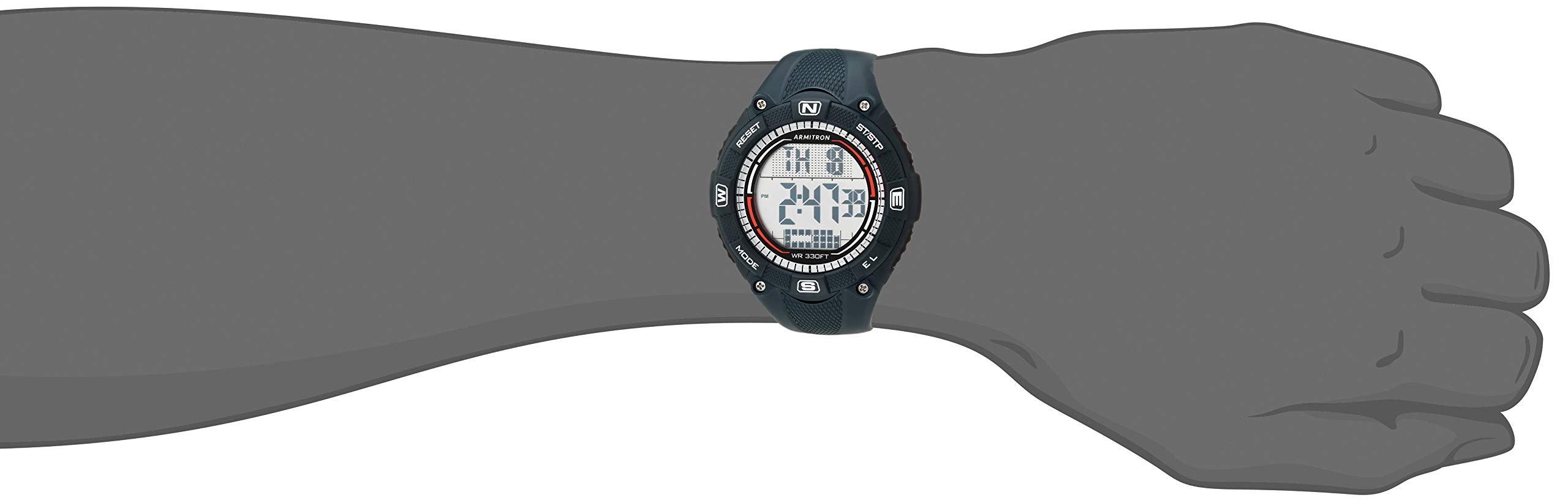 Armitron Sport Men's Digital Chronograph Resin Strap Watch, 40/8477