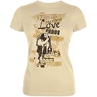 Bob Marley - Womens Lyrics Juniors T-Shirt Medium Off-White
