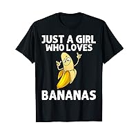Cool Banana Art For Girls Kids Elongated Yellow Fruit Lover T-Shirt