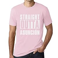 Men's Graphic T-Shirt Straight Outta Asunción Short Sleeve Tee-Shirt Vintage Birthday Gift Novelty Tshirt