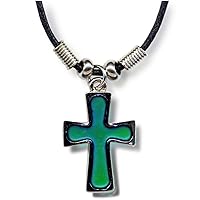 Mood Cross Necklace Heat Activated Color Change Pendant