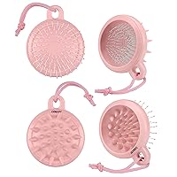 Conair Scalp Massager and Detangling Hair Brush, Dual-Sided, Ideal for Use on Wet Hair Pink