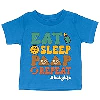 Eat Sleep Poop Repeat Baby T-Shirt - Humor Design Item - Kids Items