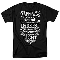 Harry Potter Shirt, Dumbledore Happiness Quote T Shirt & Stickers (Large) Black