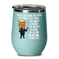 Trump Colonel Wine Tumbler for Men Promotion Gift for Lieutenant Colonel Funny Coffee Mugs for Him Trump Gifts for Women Tea Cup Gag Gifts