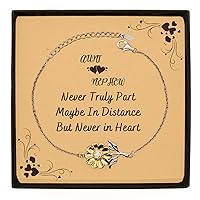 Aunt Gifts from Nephew, Sunflower Bracelet Necklace, Aunt and Nephew Never Truly Part Maybe in Distance But Never in Heart, for Aunt, Meaningful, Personalized Gifts