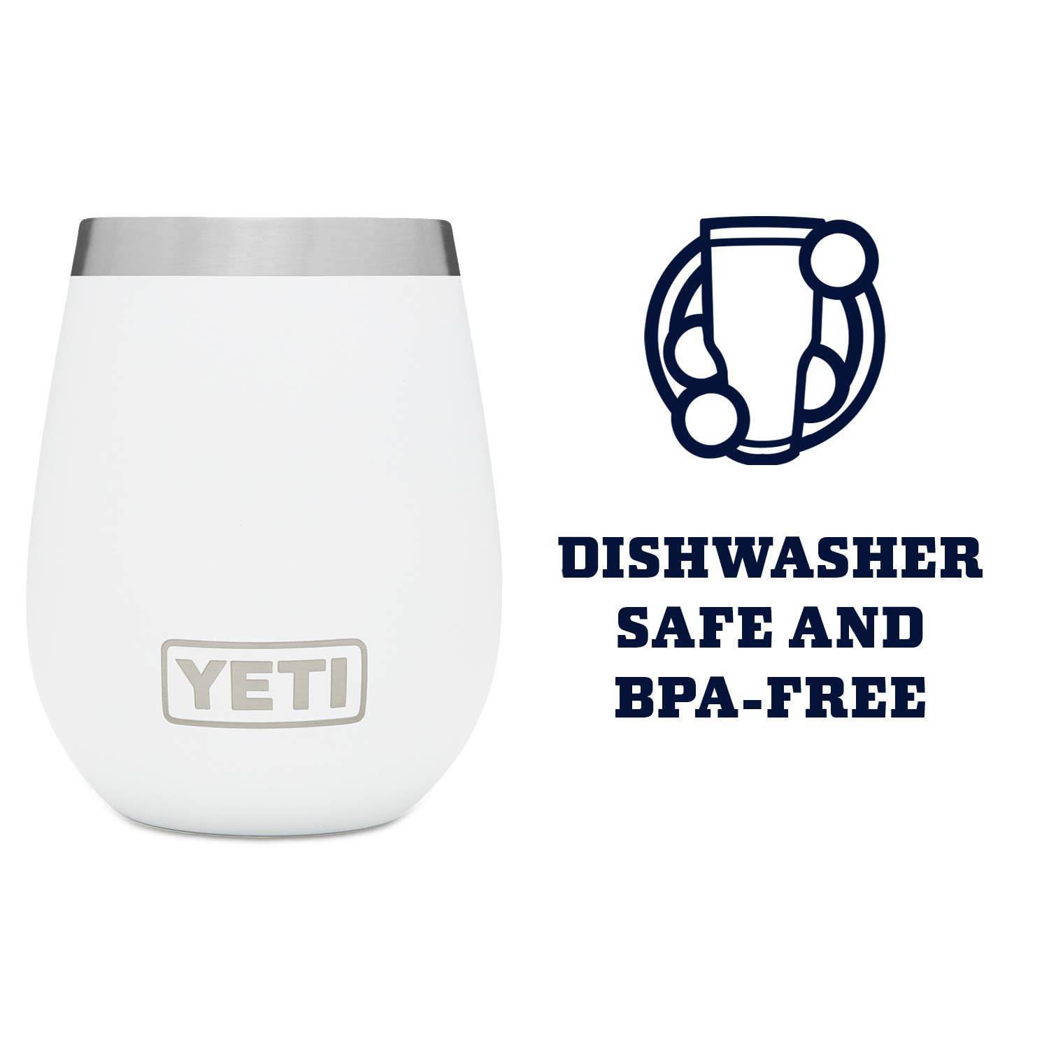 YETI Rambler 10 oz Wine Tumbler, Vacuum Insulated, Stainless Steel with MagSlider Lid
