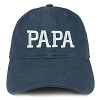 Trendy Apparel Shop PAPA Embroidered Soft Crown 100% Brushed Cotton Cap