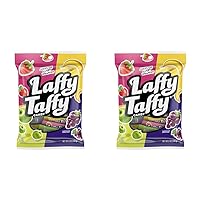 Laffy Taffy Candy, Assorted Fruit Flavors, Individually Wrapped Mini Bars, 6 Ounce Bag (Pack of 2)