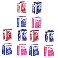 12 Sets Mini Paper Poker Card Playing Cards Game Mini Dollhouse Doll House Accessories Tablescape Decor Board Game Poker Miniture Decoration Smaller Poker Model Little Doll House
