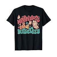 Happiness Is Being A Butterfly Aesthetic Trendy T-Shirt