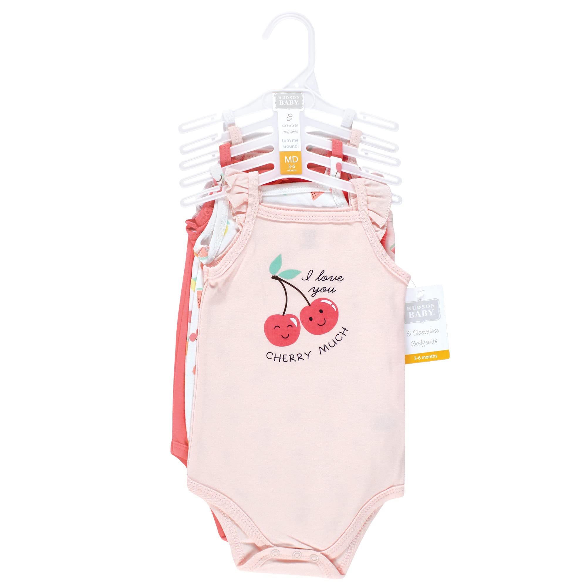 Hudson Baby baby-girls Cotton Sleeveless Bodysuits