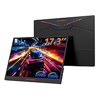 Portable Monitor for Laptop 17.3inch Portable Computer Monitor Display 165Hz QHD 2.5k Support HDR10, DisplayPort Alt Mode for Gaming, PC