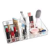 LAVISH LADIES Make up Organizers and Storage for Drawer and Bathroom Beauty Cosmetics, Eyeshadow Palette Makeup Organizer for Vanity with 15 Compartment (Frosty)