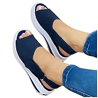 Platform Walking Shoes For Women Ladies Fashion Casual Tassel T-Straps Closed Round Toe Chunky Bottom Heeled Slip On Loafers Flats Thick Soles High Heels Sneakers For Beach Travel