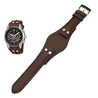 RAYESS Genuine Leather Watchband For Fossil CH2592 CH2564 CH2565 CH2891CH3051 wristband 22mm men tray strap with rivet style