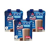 Pure Protein 30g Protein Strawberry & Atkins 30g Protein Chocolate Protein Shake Bundle, 12 Packs Each
