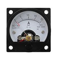 SO-45 Analog DC Ammeter Round Pointer 2A5A10A30A50A100A200A300A 45 * 45mm Current Panel Meter 1Pcs (Size : DC5A Directly on)