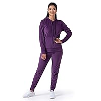 Wright's womens Velour Tracksuit 2 Piece Zip Up Hoodie and JoggerTracksuit