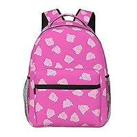 Flower Print Pattern Backpack, 15.7 Inch Large Backpack, Zippered Pocket, Lightweight, Foldable, Easy To Travel