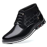 Mens Casual Shoes Mid-Top Driving Walking Lace Up Sneakers Business Loafers Dress Chukka Boots
