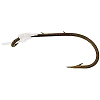 Eagle Claw 139H-6 Baitholder Snelled Fish Hook, 6 Piece (Bronze)