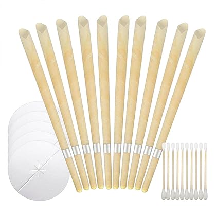 Beeswax Ear Wax Removal Candles Set of 10, Ear Candles Wax Removal Ear Wax Removal Candles for Ear Cleaning Ear Candles Wax Removal Ear Candles for Ear Candling Wax Removal Ear Wax Removal Kit