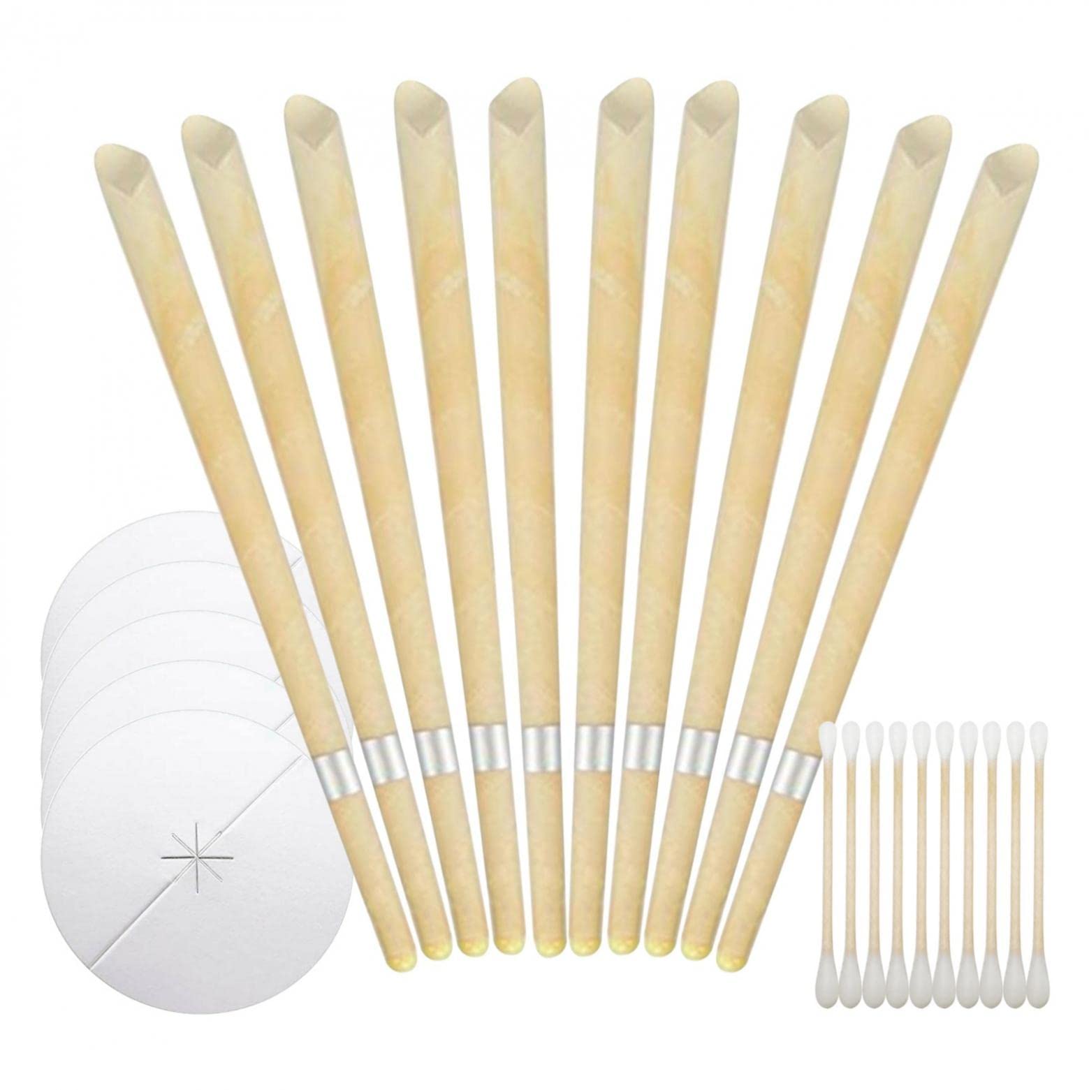 Beeswax Ear Wax Removal Candles Set of 10, Ear Candles Wax Removal Ear Wax Removal Candles for Ear Cleaning Ear Candles Wax Removal Ear Candles for Ear Candling Wax Removal Ear Wax Removal Kit