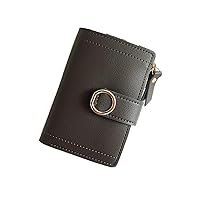 Andongnywell Clearance Ladies Bifold Wallet with Zipper Coin Pocket Mini Purse Soft Compact Thin Soft Compact Thin Wallet