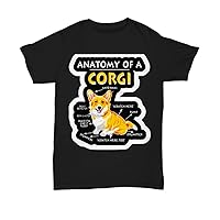 Anatomy of a Corgi-Black Unisex T Shirt, Corgi Shirts, Dog Lover Shirts - Unisex Tee