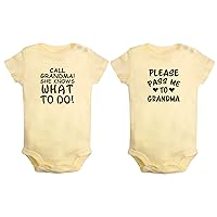 Call Grandma She Knows What to Do Funny Rompers Baby Bodysuits Infant Jumpsuits