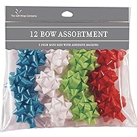The Gift Wrap Company 12 Pack Bow Assortment, 1.75 x 3.18, Spectrumtacular