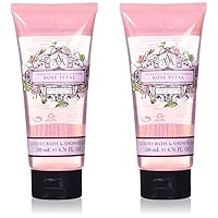 AAA Floral - Rose Petal, Luxury Bath & Shower Gel, Enriched with Shea Butter - 200 ml, 6.8 Fl Oz (Pack of 2)