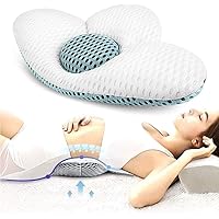Soft Memory Foam Sleep Pillow, Lumbar Cooling Pillow for Sleeping with Foam Back Pain Support for Sciatic Nerve Pain Relief