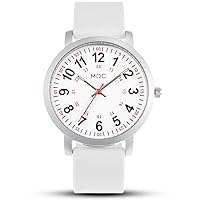 Infantry MDC 5ATM Waterpfoof Nurse Watch for Medical Students,Doctors,Nursing Watches for Women with Second Hand, Military Time, Silicone Band