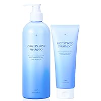 HAIR PLUS Velvet Protein Shampoo w/Velvet Protein Hair Treatment | Dry Scalp Shampoo for Men & Women & Deep Conditioning Hair Mask for Dry Damaged Hair
