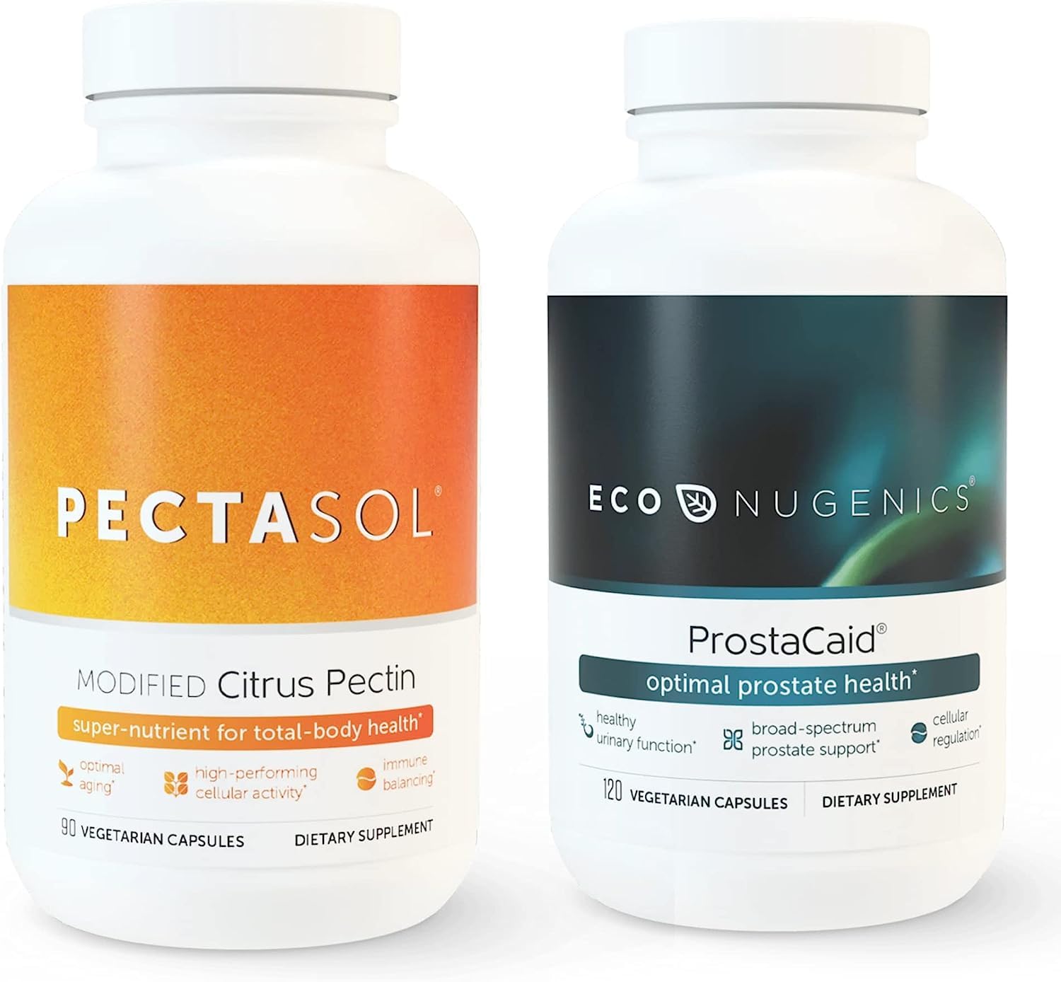 Ultimate Prostate Health Supplement Bundle Including ecoNugenics ProstaCaid and Pectasol Modified Citrus Pectin - Immune Function & Prostate Support for Men