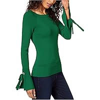 I-N-C Womens Tie Sleeve Pullover Blouse, Green, X-Large