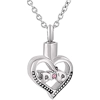 Urns,for Ashes Adult Multiple Color Crystal Jewelry Urn Ash Locket Urn Hollow Heart Souvenir Pendant Necklace