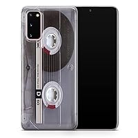Black And White Vintage Classic Cassette Tape Retro Style Phone Case Fits With Samsung Galaxy S10 e - Thin Slim Soft TPU Silicone Bumper - Design 2 - A65