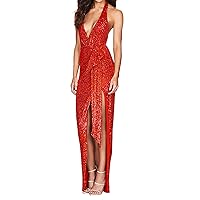 Women Fashion Sexy Sleeveless Tassel Sparkling Party Cocktail Evening Dress Dress Dress Long in Back Short in Front