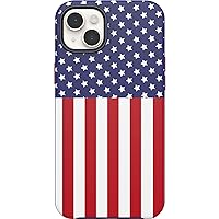 OtterBox iPhone 14 Plus Symmetry Series+ Case - AMERICAN FLAG, ultra-sleek, snaps to MagSafe, raised edges protect camera & screen