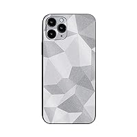MightySkins Glossy Glitter Skin for Apple iPhone 12 Pro - Gray Polygon | Protective, Durable High-Gloss Glitter Finish | Easy to Apply, Remove, and Change Styles | Made in The USA