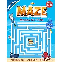 Mazes For Kids Ages 4-8: Maze Activity Book with Jokes, Tongue Twisters, Puzzles. Over 100 Fun Mazes to Solve like Shapes, Letters and Numbers Workbook Mazes For Kids Ages 4-8: Maze Activity Book with Jokes, Tongue Twisters, Puzzles. Over 100 Fun Mazes to Solve like Shapes, Letters and Numbers Workbook Paperback