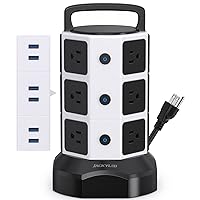 Wellsenn Smart 4 Outlet Surge Protector Power Strip with 4 Power Strip with USB 