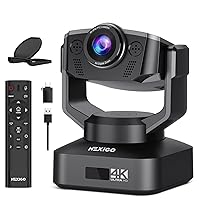 Zoom Certified, NexiGo N990 (Gen 2) 4K PTZ Webcam, Video Conference Camera System with 5X Digital Zoom, Sony_Starvis Sensor, Position Preset, Dual Stereo Mics, 3.5mm Audio Jacks for External Mics