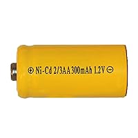 2/3 AA NiCd Button Top Battery (300 mAh) (3)