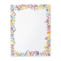 Confetti Streamers Stationery Paper - 100 Count