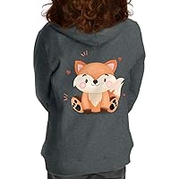 Cute Fox Toddler Full-Zip Hoodie - Animal Art Toddler Hoodie - Funny Kids' Hoodie